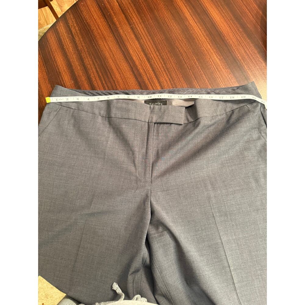 Talbots Signature Gray High-Waist Wide Leg Wool Blend Dress Trousers 20 Capsule - Picture 5 of 7